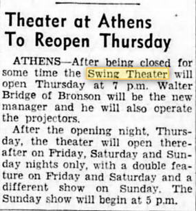 Swing Theatre (Quonset Hut Theater) - Aug 11 1954